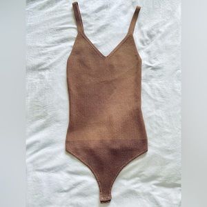 SOLD Abercrombie & Fitch Brown Seamless Knit Bodysuit Size Small